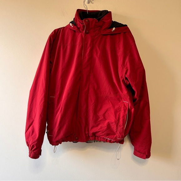 Other - LL Bean Men's Medium The Weather Network 3 in 1 Red Jacket Black Fleece Insert